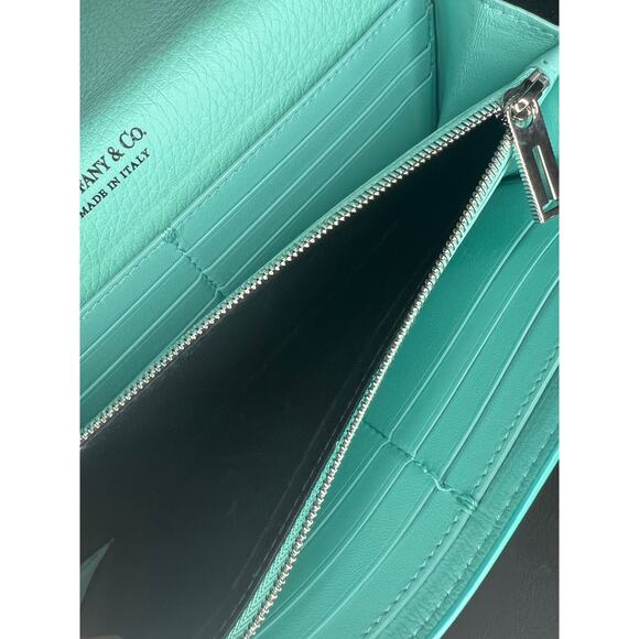 Authentic Tiffany & Co. Continental Flap Wallet Signature Tiffany Blue Leather - Picture 10 of 15